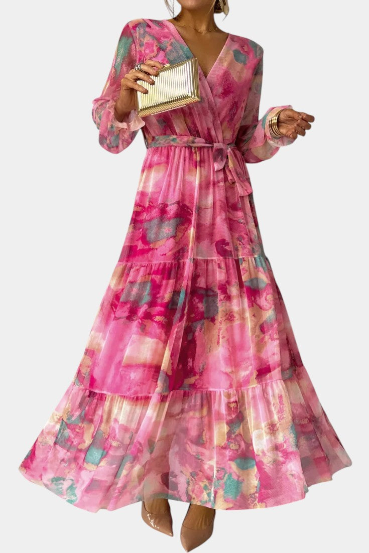 Dajana Vestido Maxi Envolvente con Estampado Floral