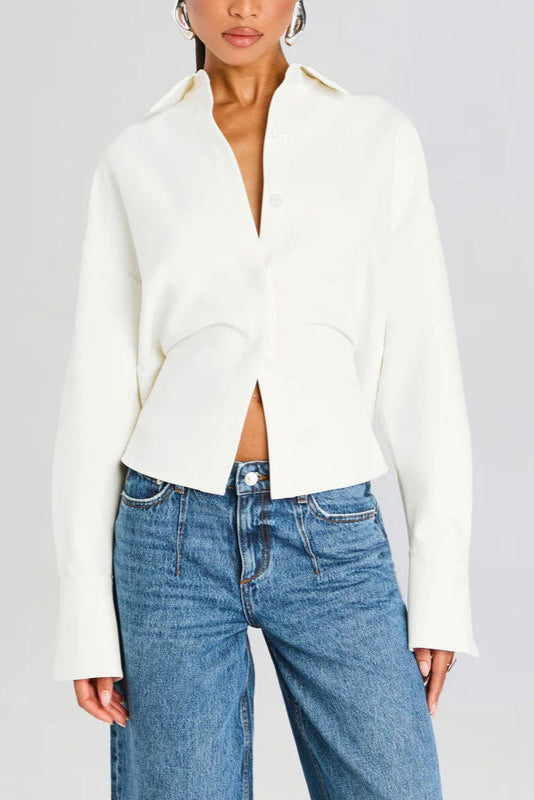 Grace Camisa de Botones Draped