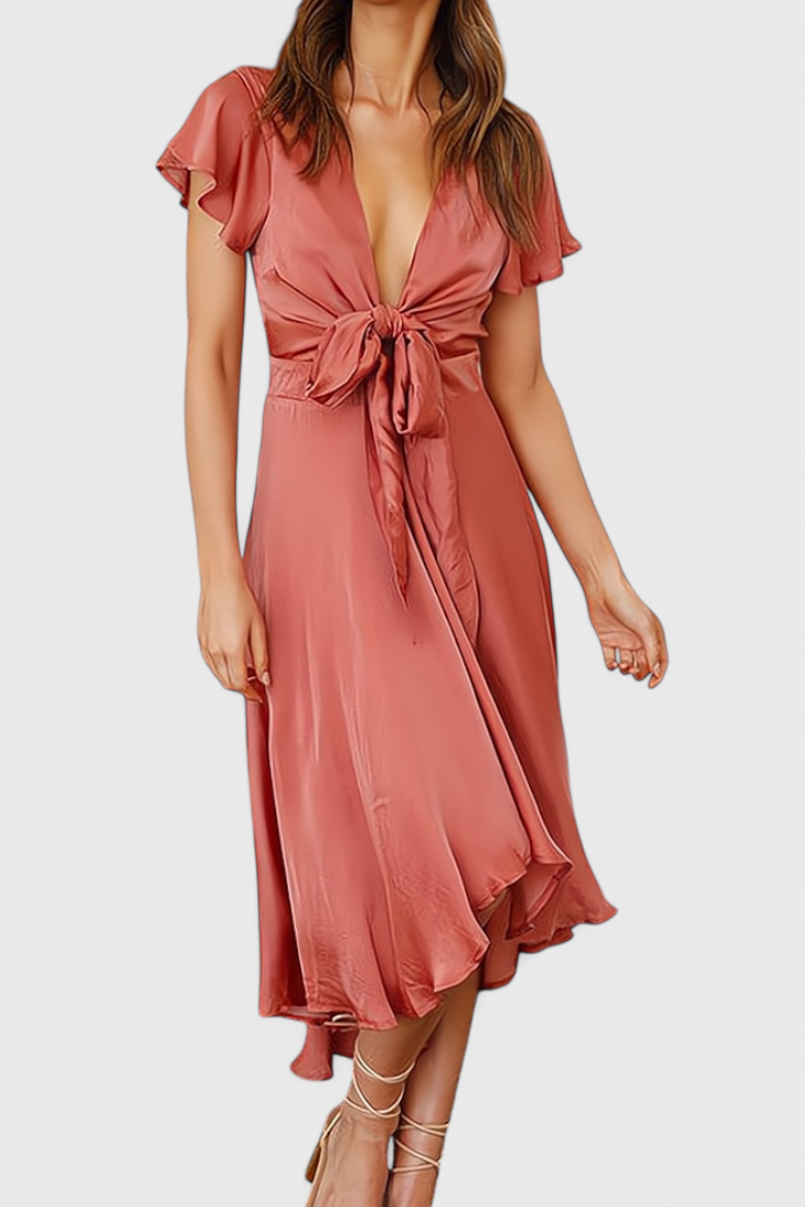 Franzi Vestido Elegante con Escote en V