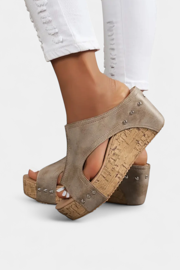 Emerson Sandalias de Tacón Bloque de Confort Ortopédico