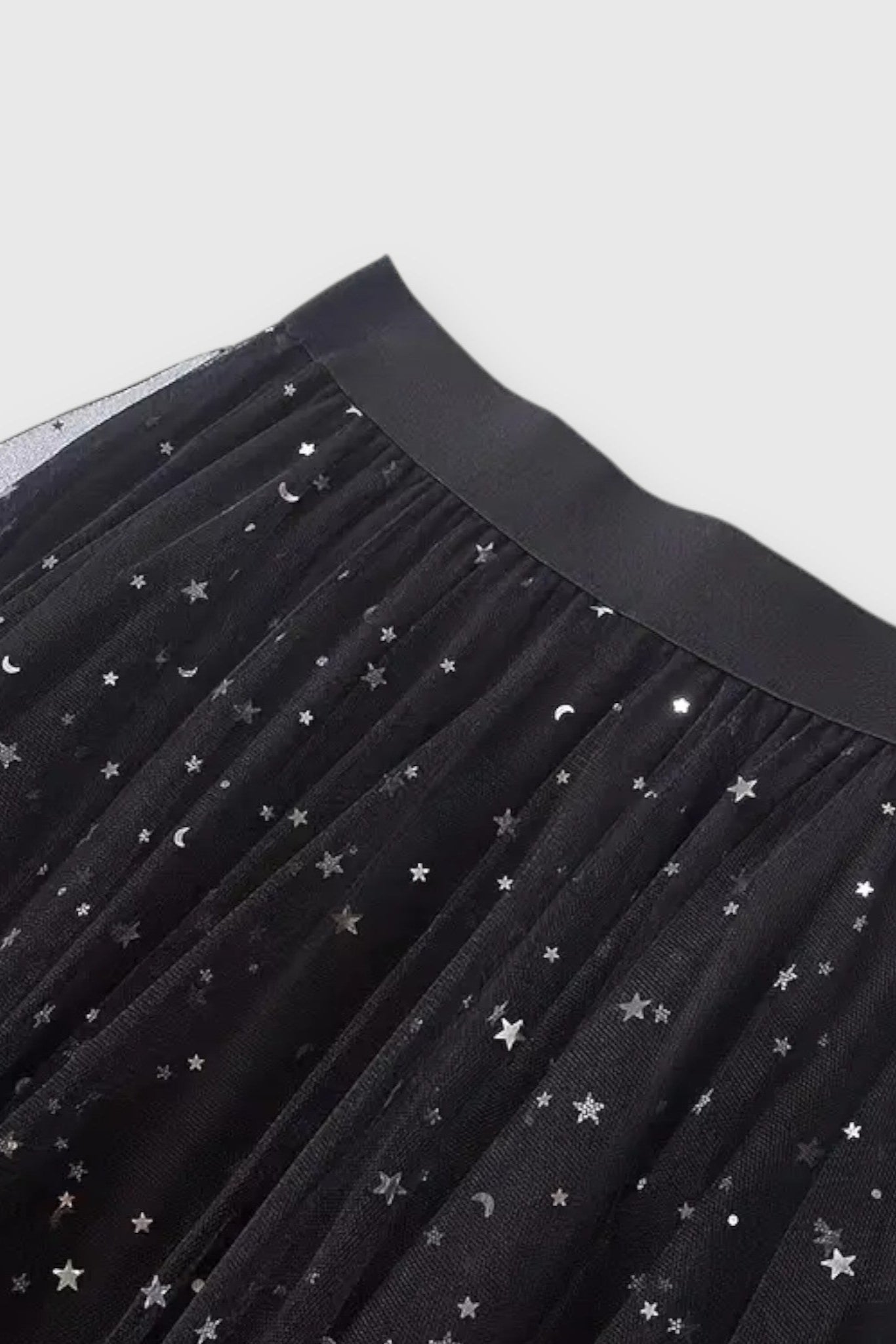 Colette Falda de Lentejuelas con Dobladillo Fruncido y Cintura Alta