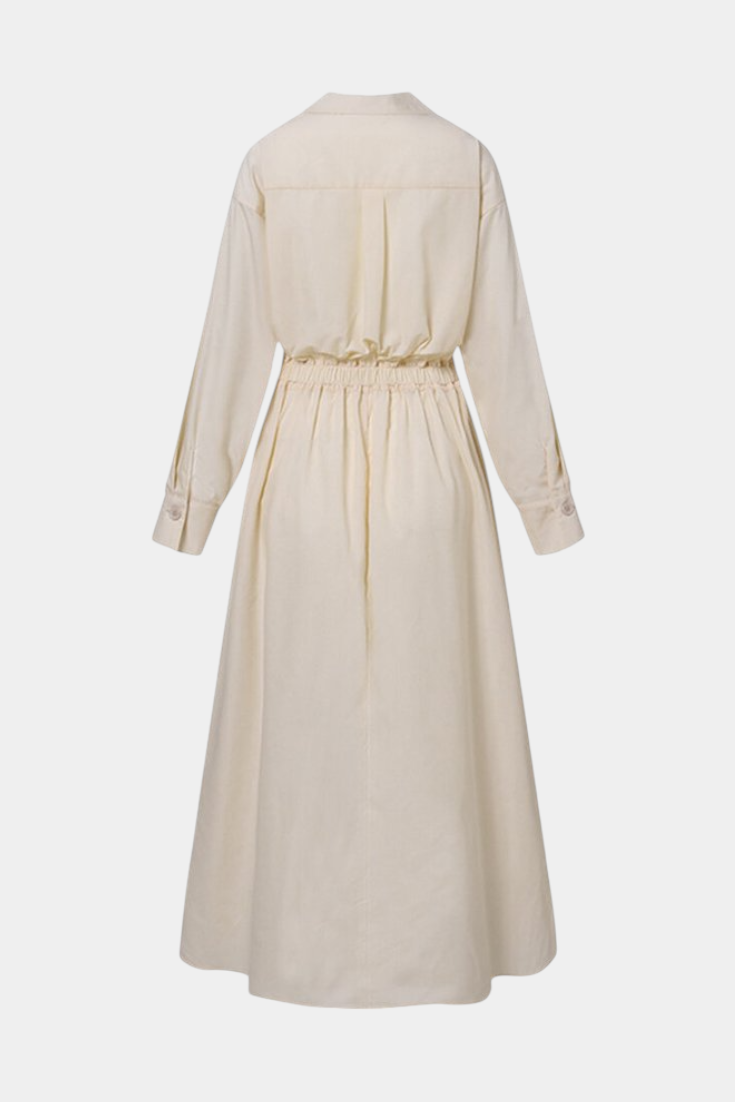 Miriam Vestido Maxi de Manga Larga Retro