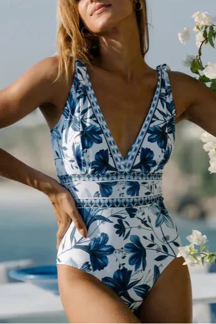 Ahria Conjunto de Traje de Baño de Una Pieza Floral