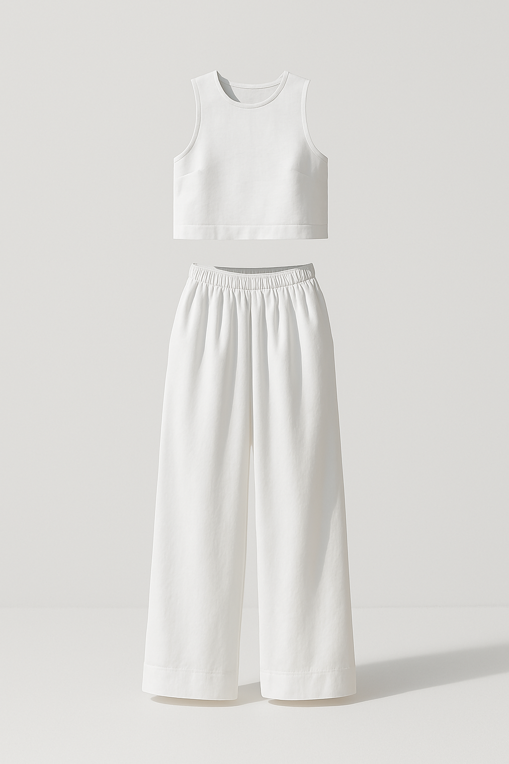 Avelina Conjunto Minimalista en Algodón y Lino Ligero