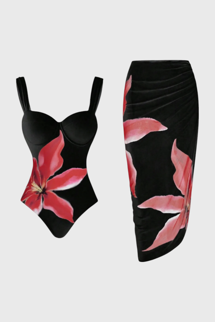 Sarah Conjunto de Baño de Dos Piezas Floral