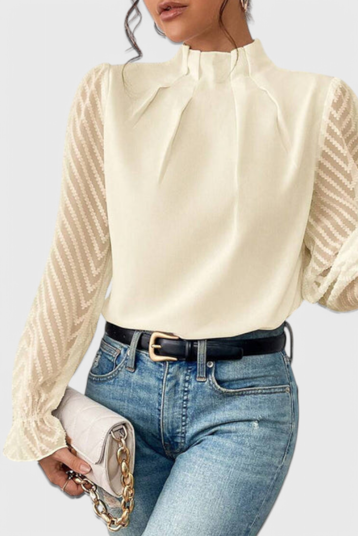 Helga Blusa de Manga Larga Náutica