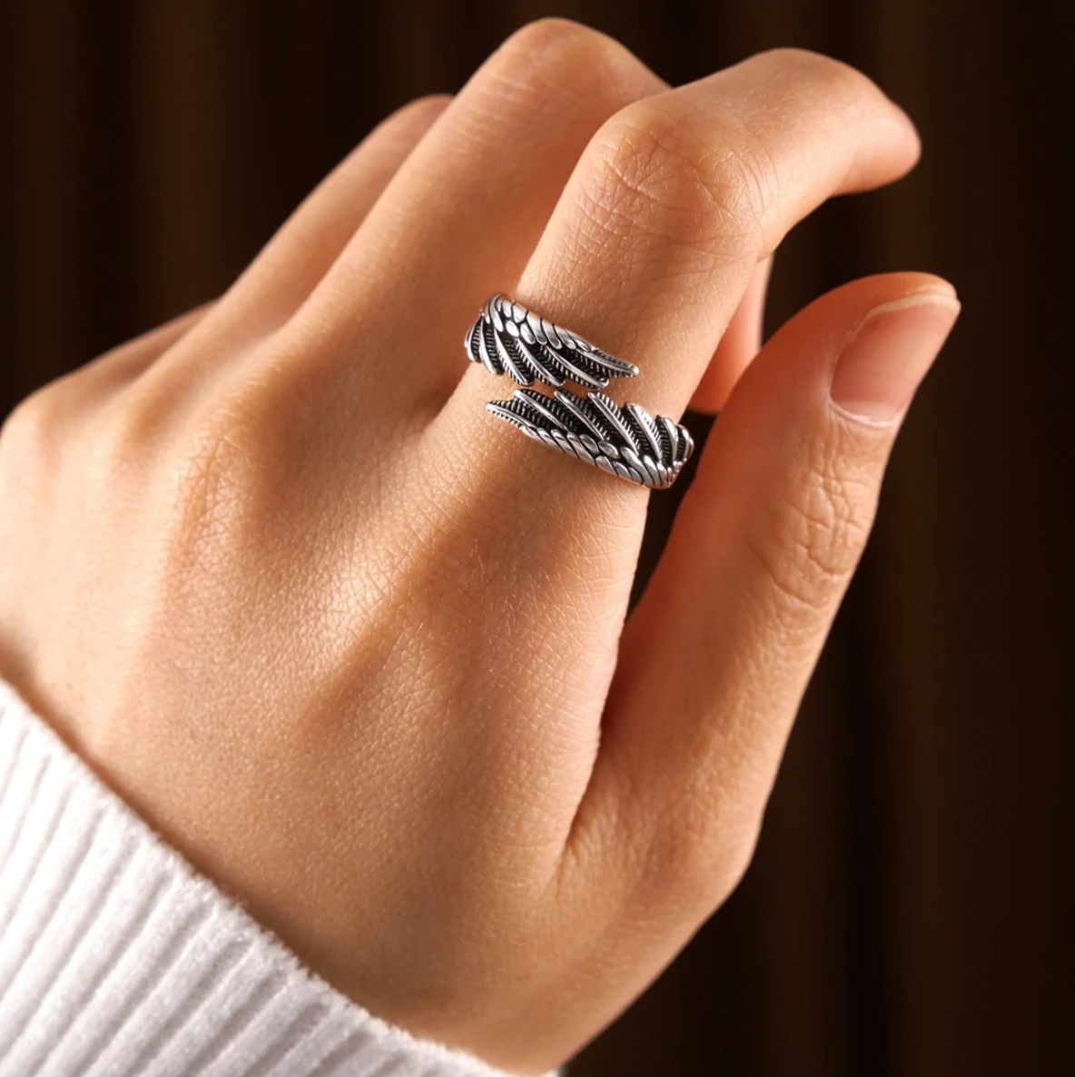 Anillo Alas de Ángel - Personalizable con Nombre