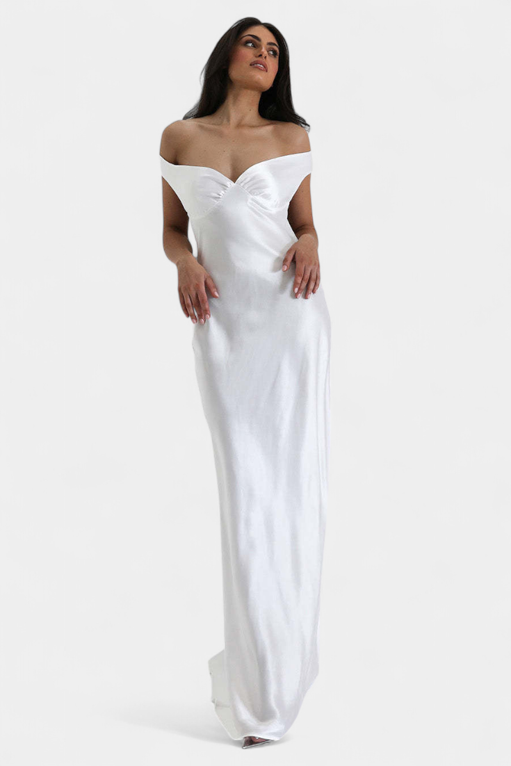 Blerina Vestido de Cola de Pez Sin Mangas