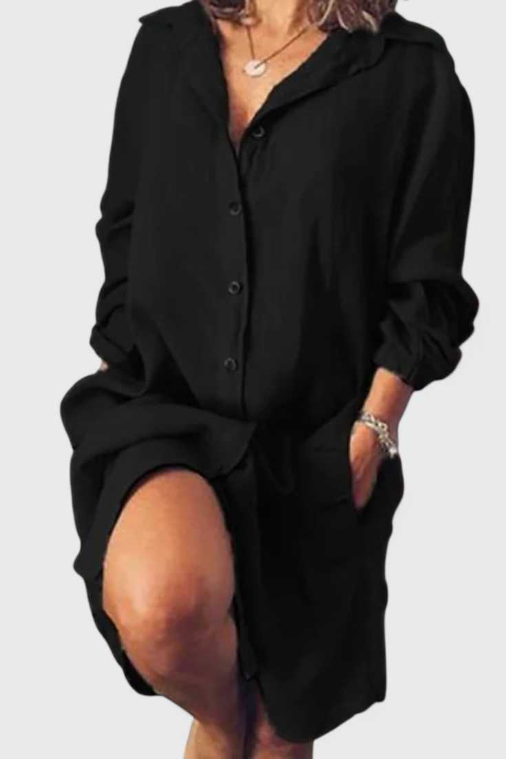 Marlene Vestido Camisa Lino Longline