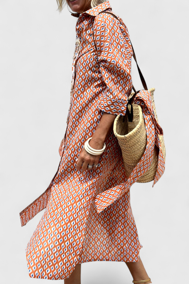 Sherlyn Vestido Camisero de Rayas con Estilo Atemporal