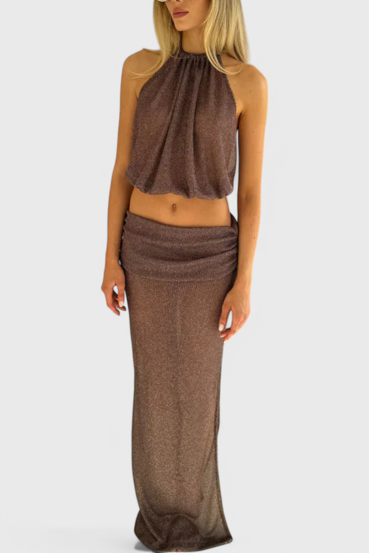 Zhenya Conjunto Halter de Dos Piezas