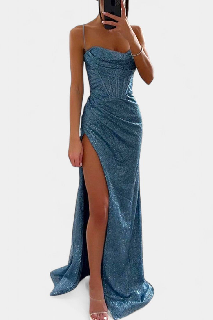 Armoni Vestido de Corpiño con Tirantes de Espagueti