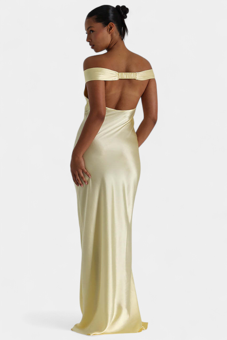 Blerina Vestido de Cola de Pez Sin Mangas