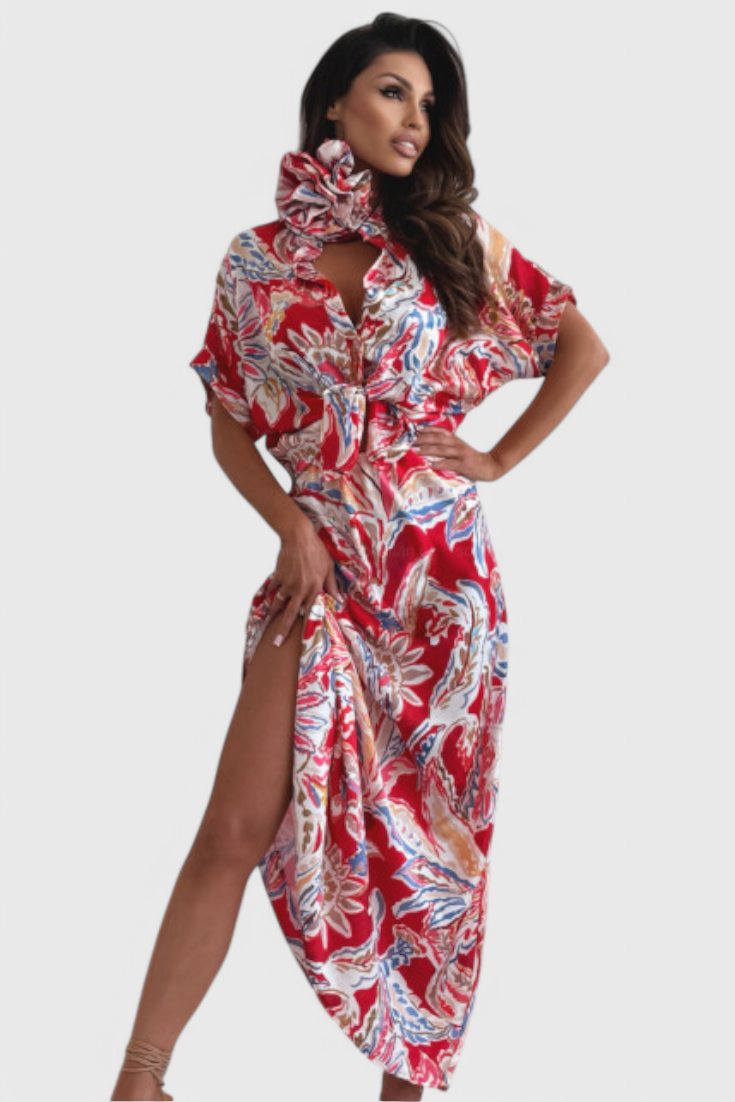 Marinka Vestido Midi Floral Vintage