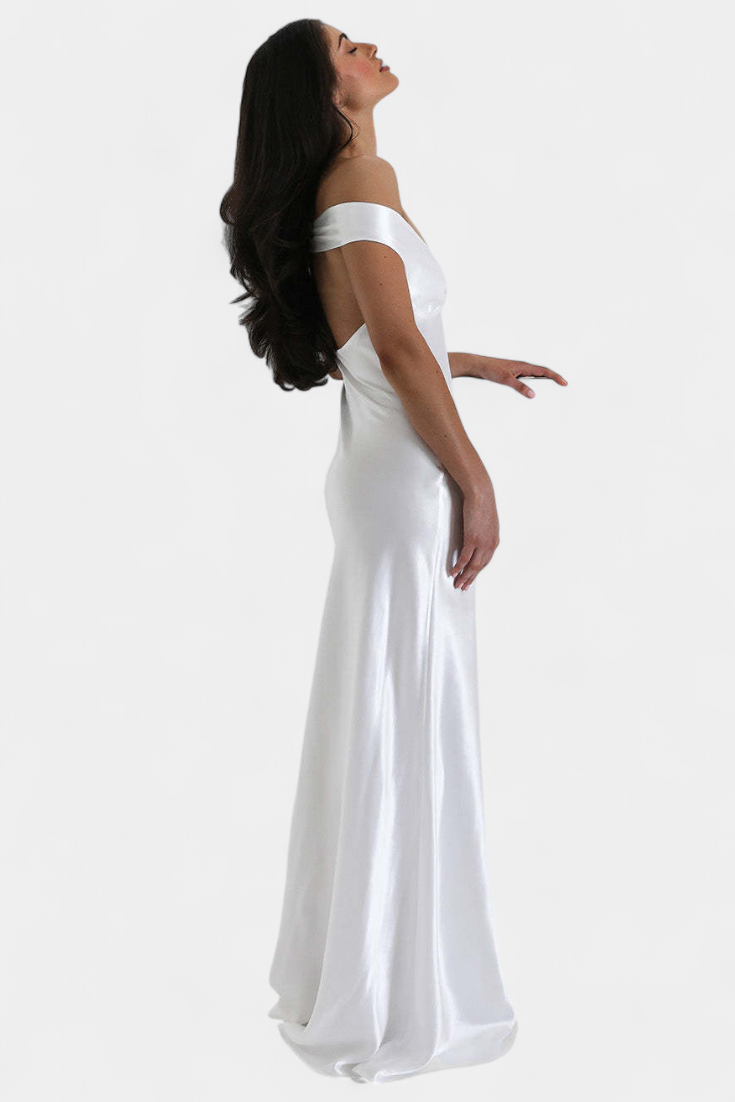 Blerina Vestido de Cola de Pez Sin Mangas