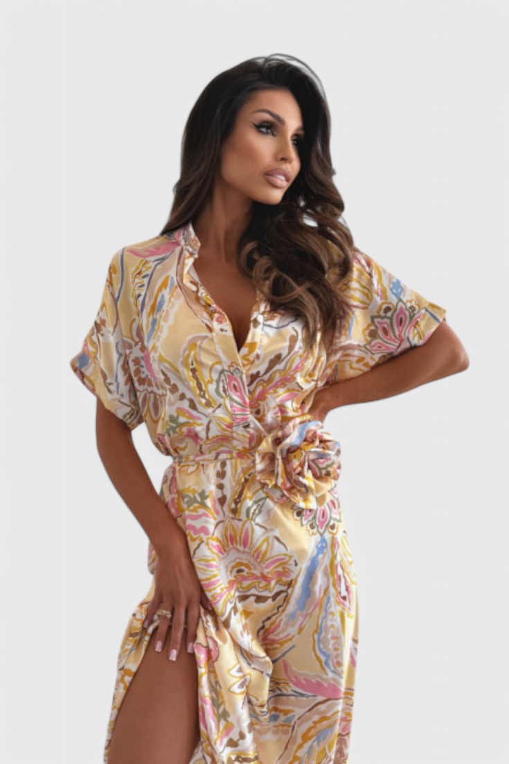 Marinka Vestido Midi Floral Vintage