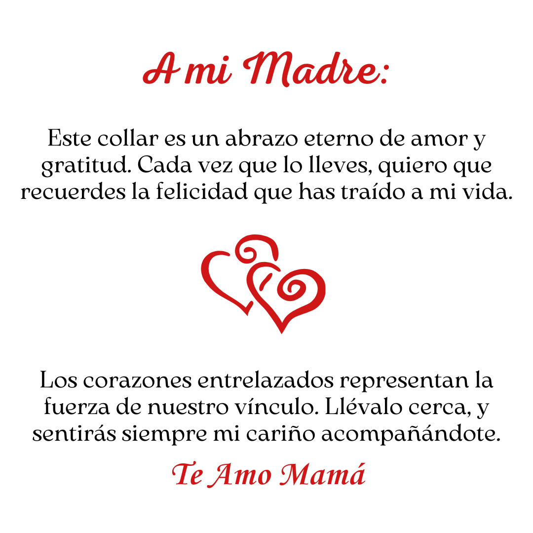 Collar Corazones Entrelazados - A mi Madre