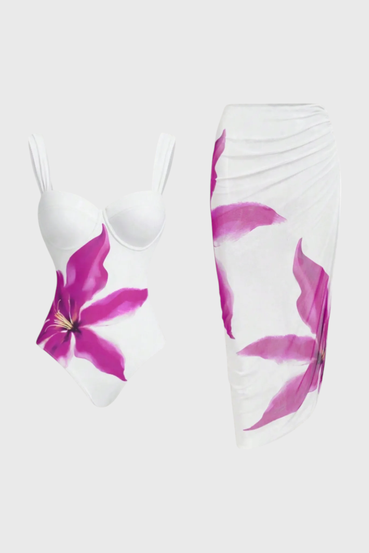 Sarah Conjunto de Baño de Dos Piezas Floral