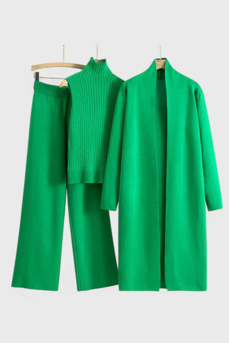 Mahalia Conjunto de Punto de 3 Piezas