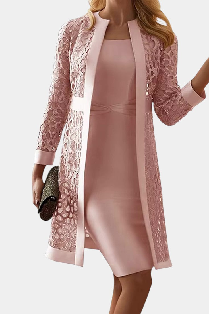 Freya Conjunto de Vestido de Dos Piezas con Encaje