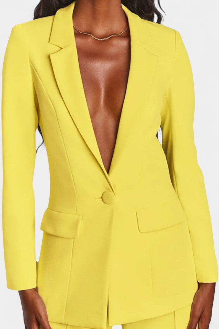 Marnie Conjunto de Blazer a Medida y Pantalones de Pierna Ancha