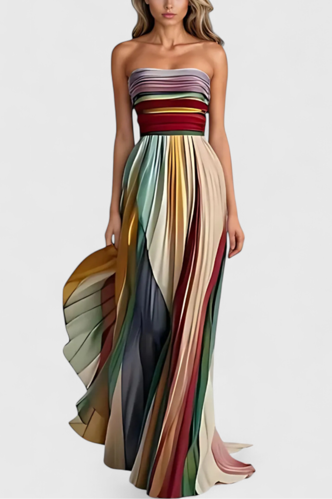 Leticia Vestido Largo con Caída Suave y Estilo Natural