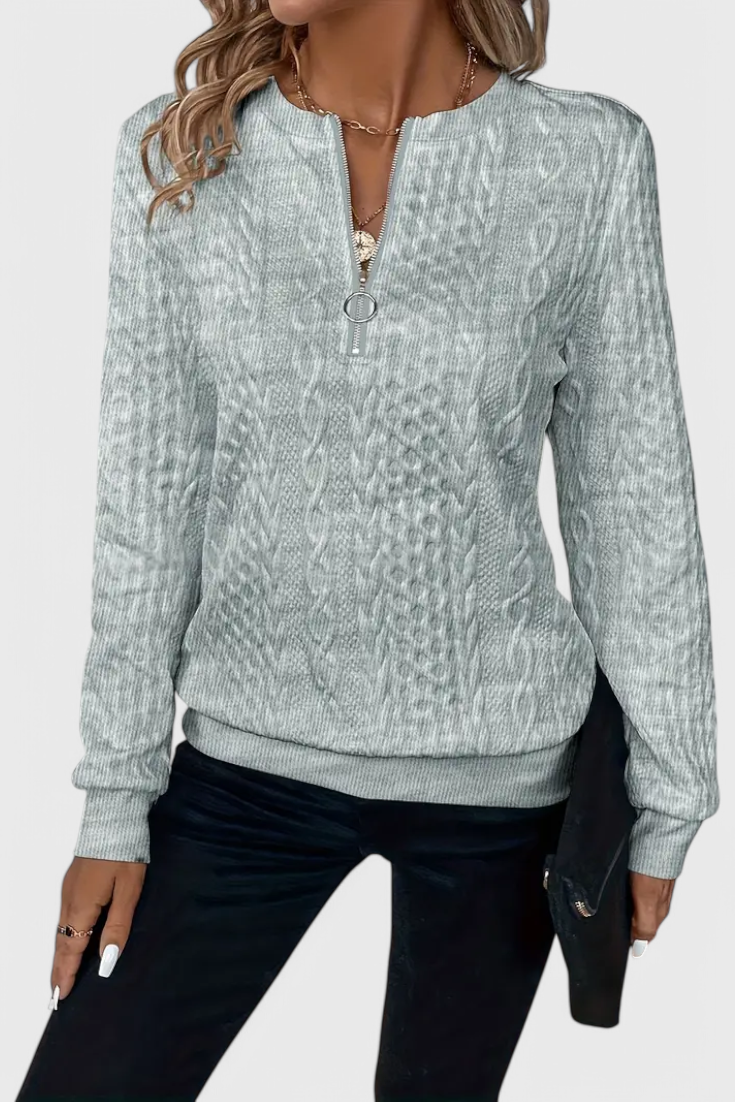 Zoey Jersey de Punto con Cremallera Suave