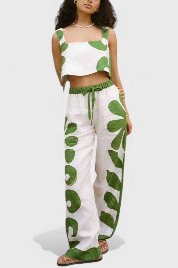 Serafina Conjunto Sin Mangas Floral Boho