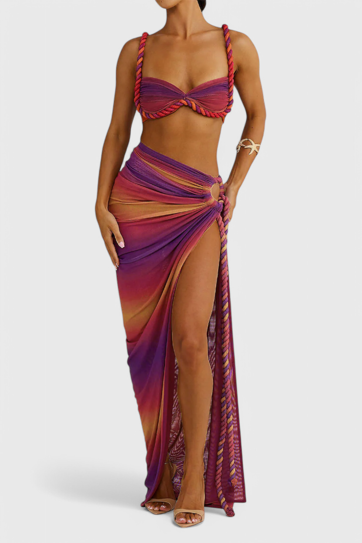 Estela Conjunto de Falda Sin Espalda