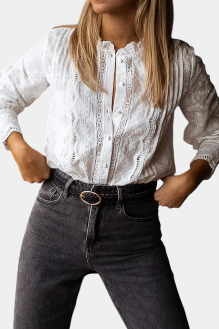 Laurina Blusa de Encaje