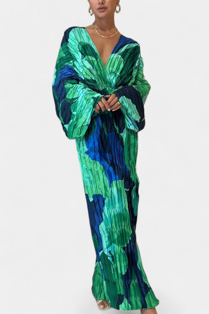 Recca Vestido Maxi Cortado con Pliegues