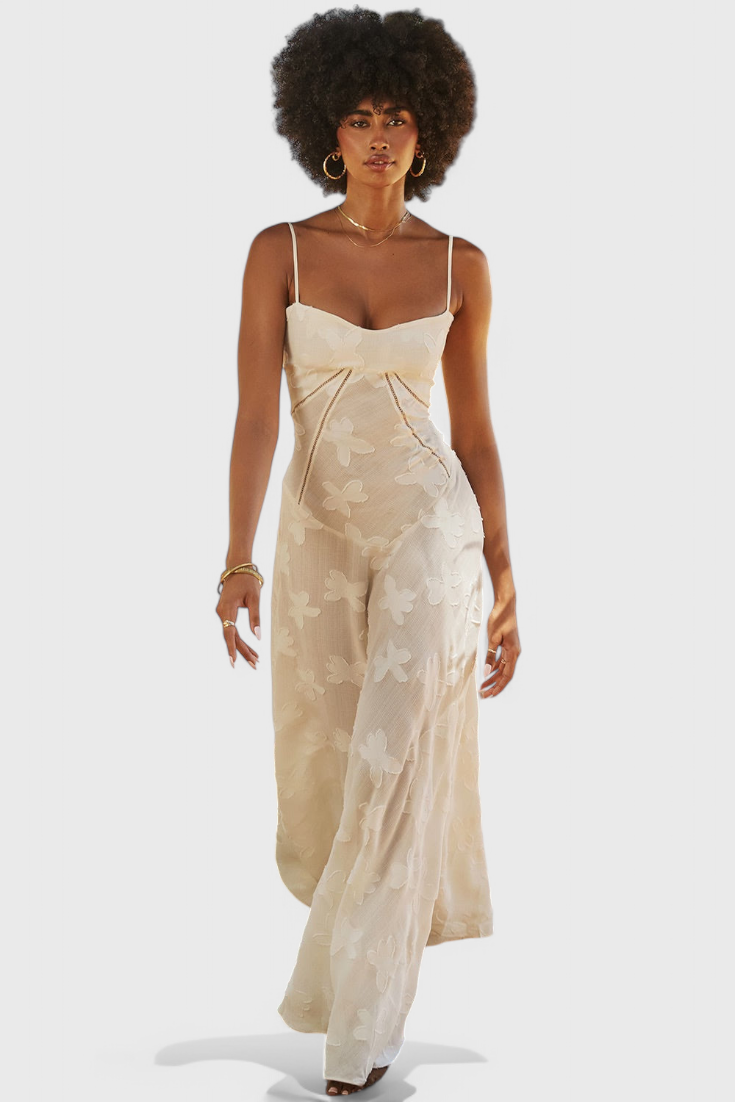 Mabel Vestido de Lentejuelas y Encaje Vintage