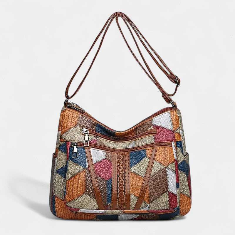 Pepi Bolsa de Mano de Piel Estilo Mosaico