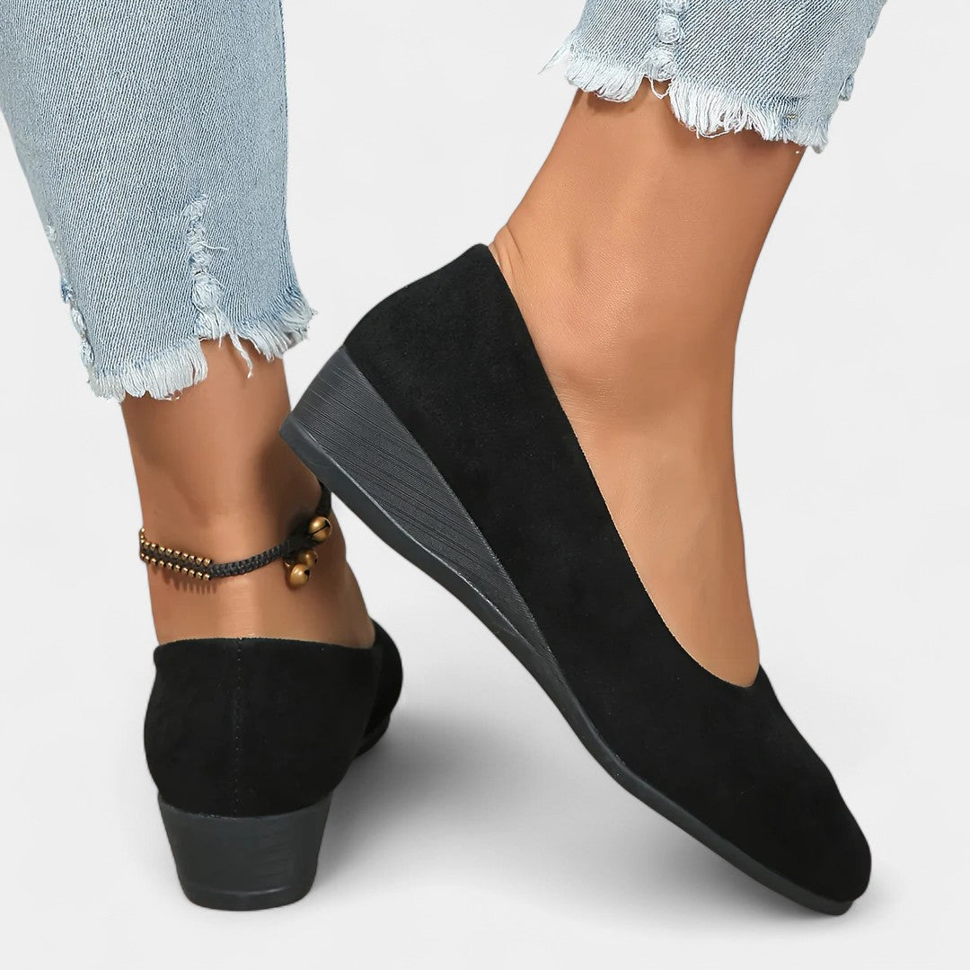 Evienne Bailarinas Cómodas con Tacón de Cuña