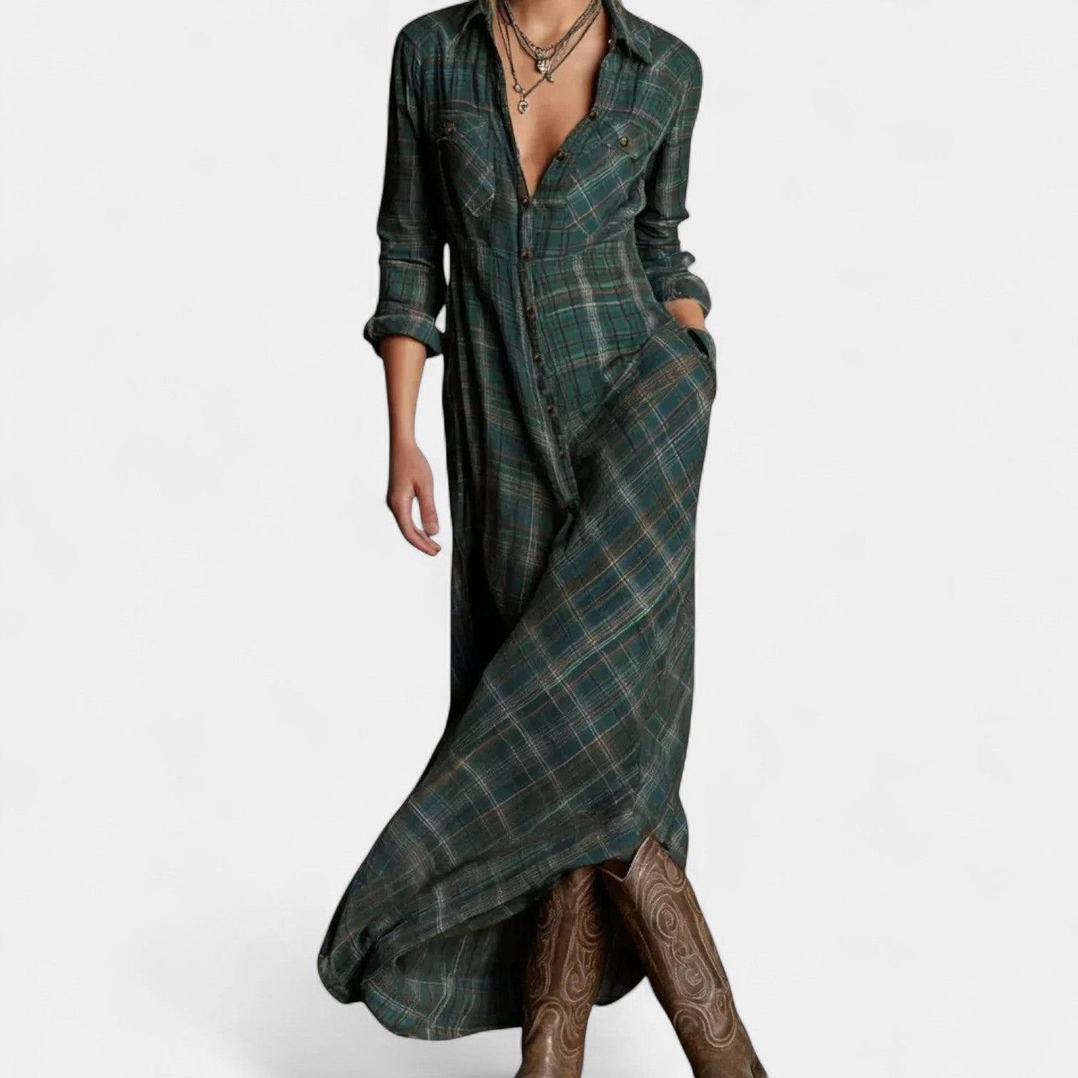 Cécile Vestido Maxi Atemporal