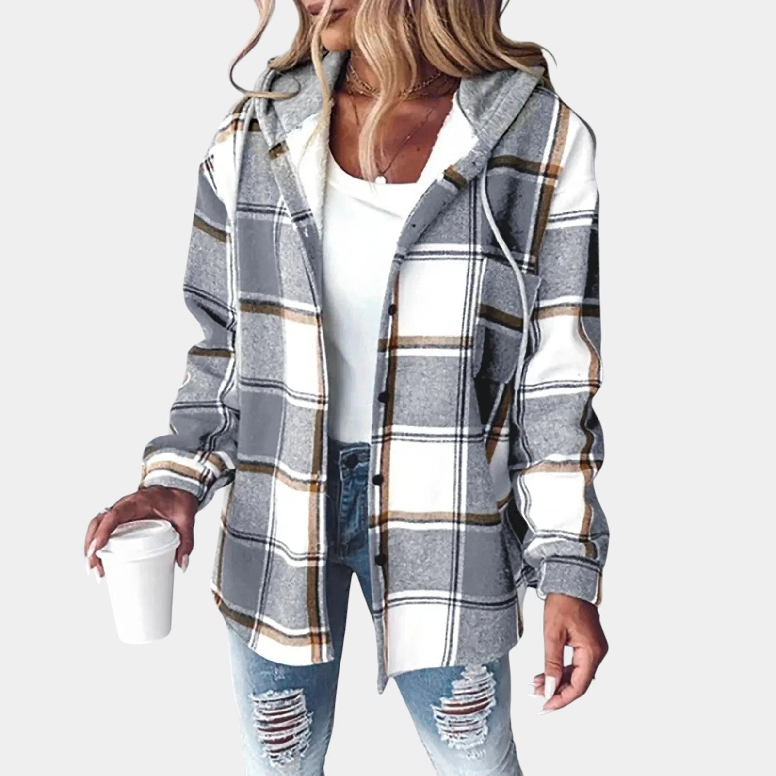 Samira Chaqueta de Otoño Suave y Cálida