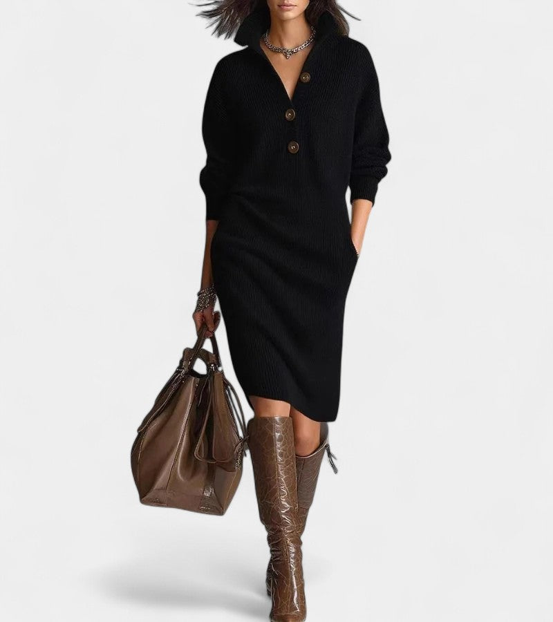 Carmen Vestido De Punto Cálido En Malla