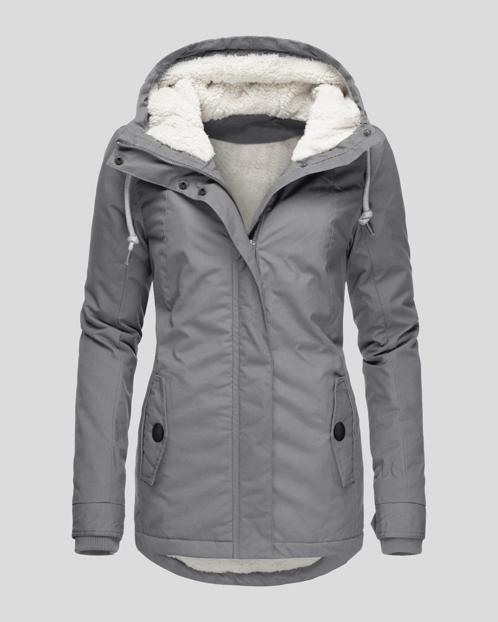 Ella Chaqueta Larga de Otoño