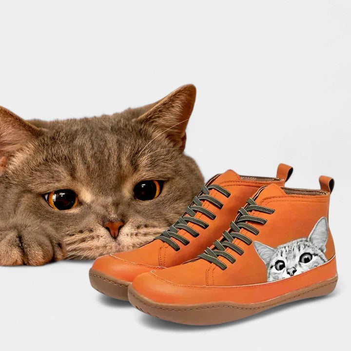 Isabelle Botas de Cuero para Amantes de los Gatos