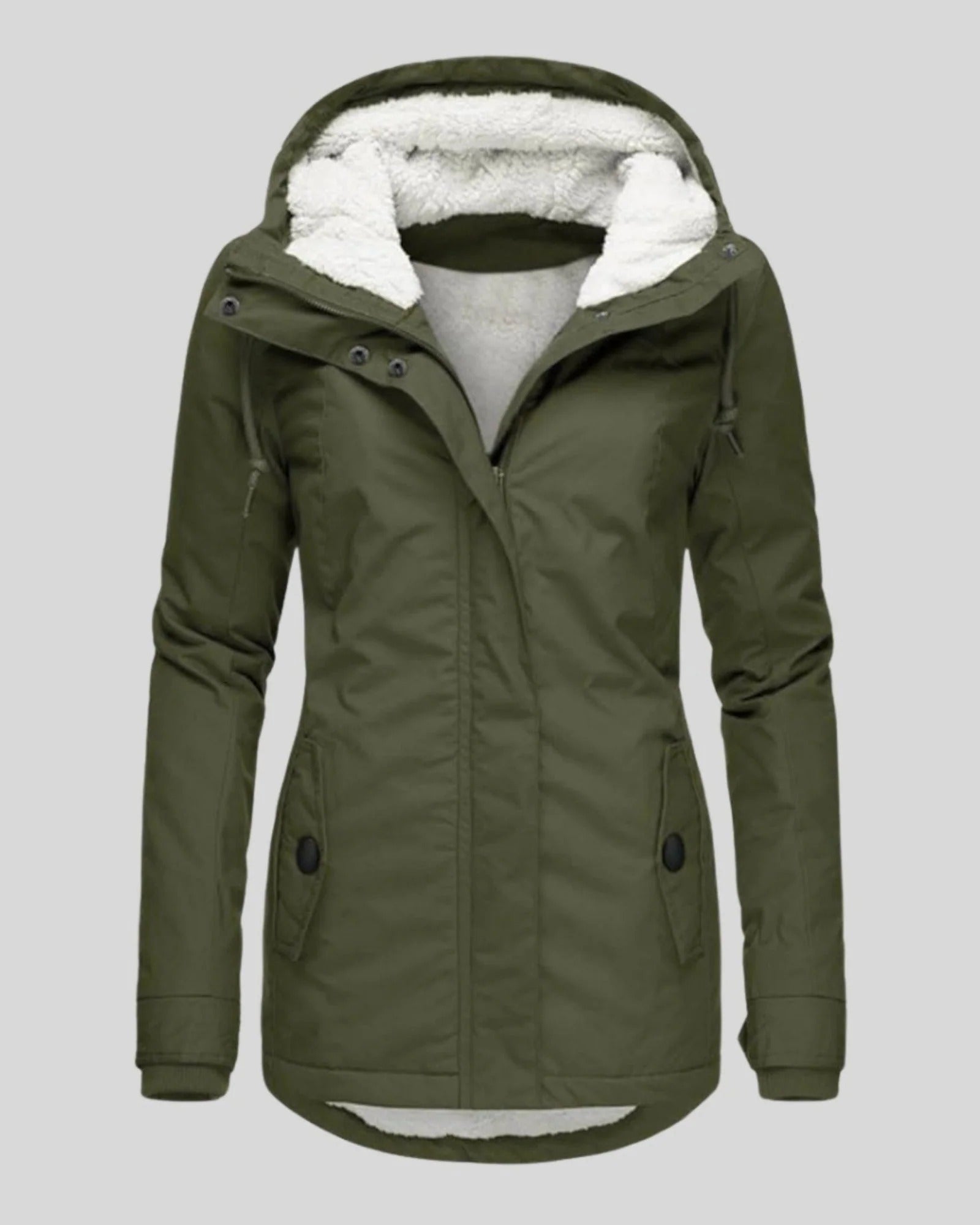 Ella Chaqueta Larga de Otoño