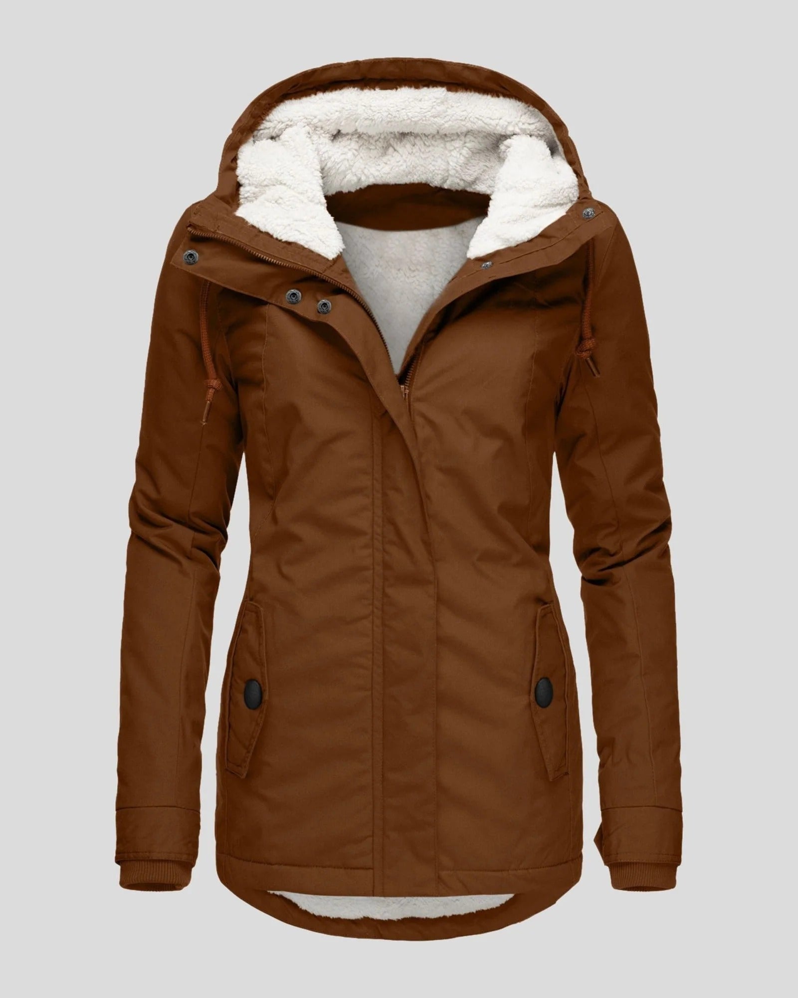 Ella Chaqueta Larga de Otoño