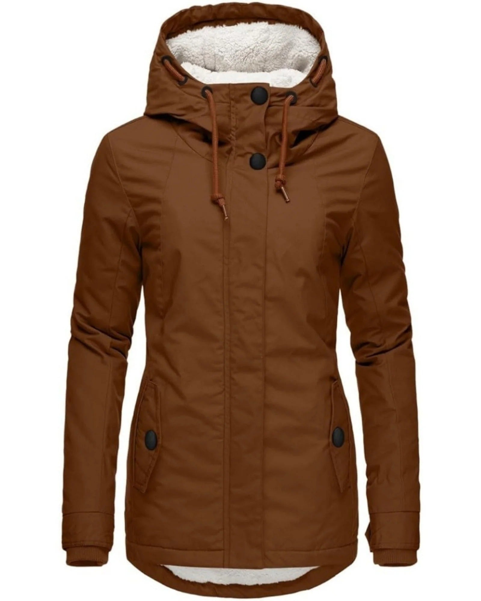 Ella Chaqueta Larga de Otoño