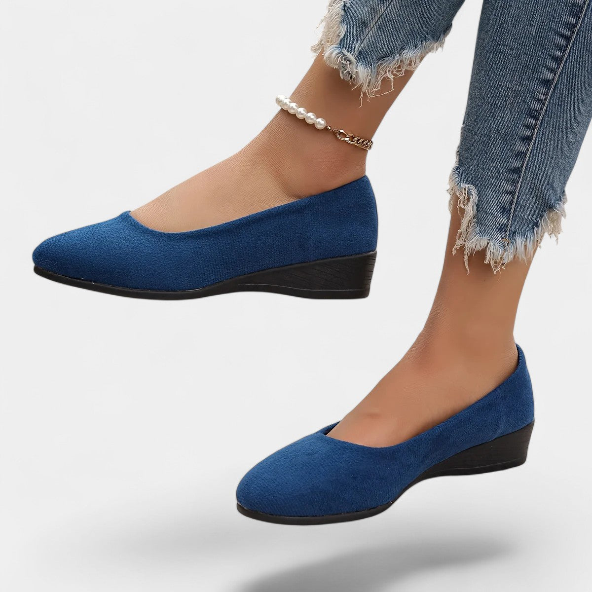 Evienne Bailarinas Cómodas con Tacón de Cuña