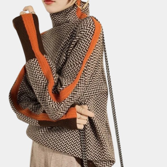 Vera Cuello Alto con Costuras a Rayas