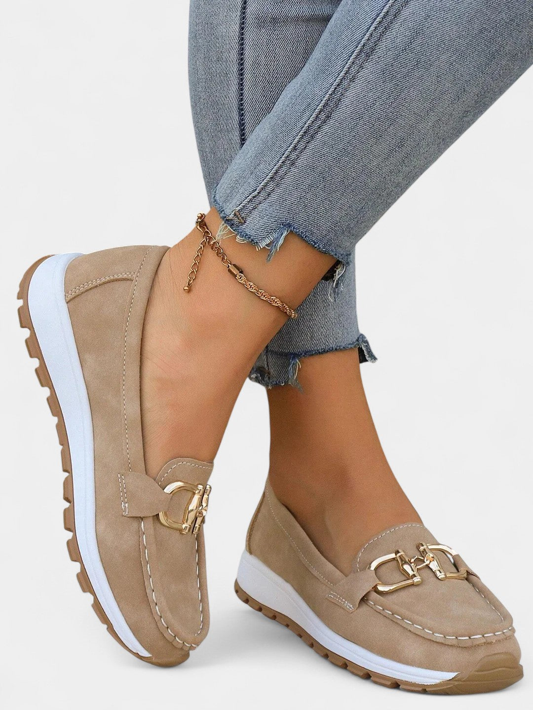 Ellie Mocasines Planos con Hebilla