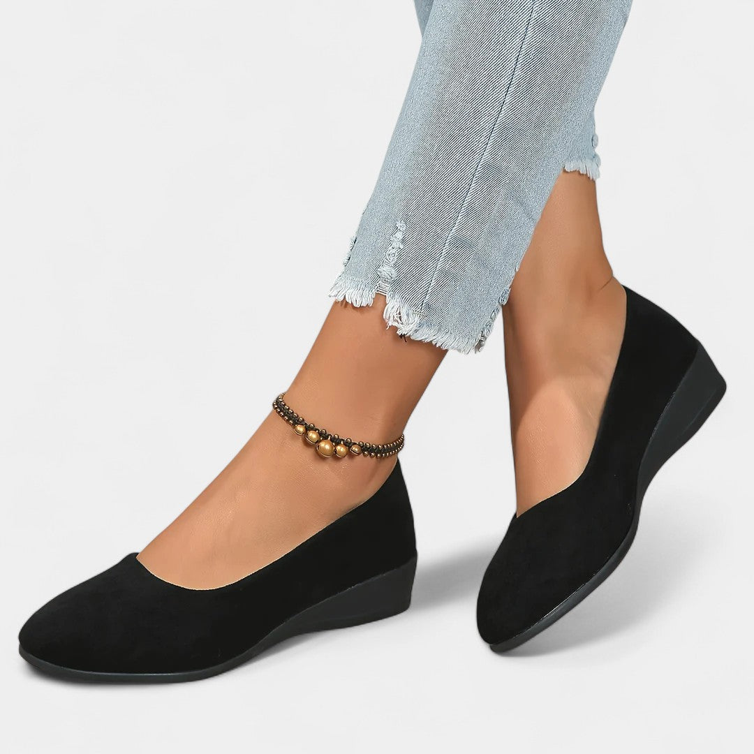Evienne Bailarinas Cómodas con Tacón de Cuña
