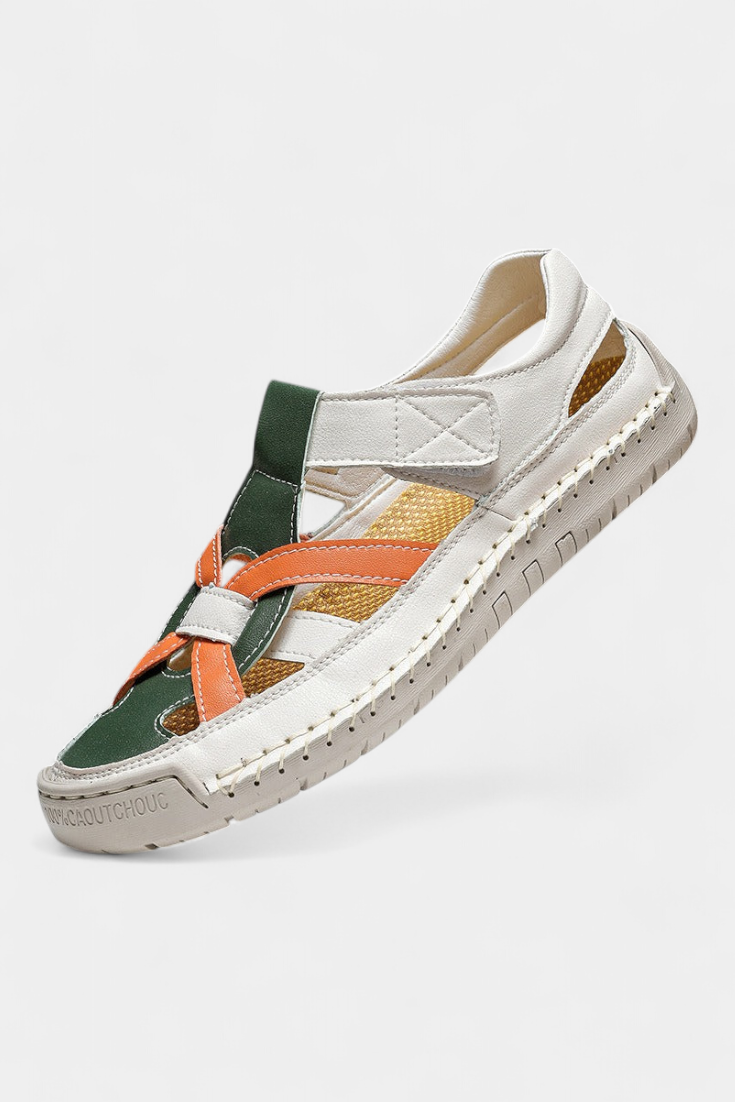 Kaia Sandalias Ergonómicas de Cuero Sintético con Corte Lateral