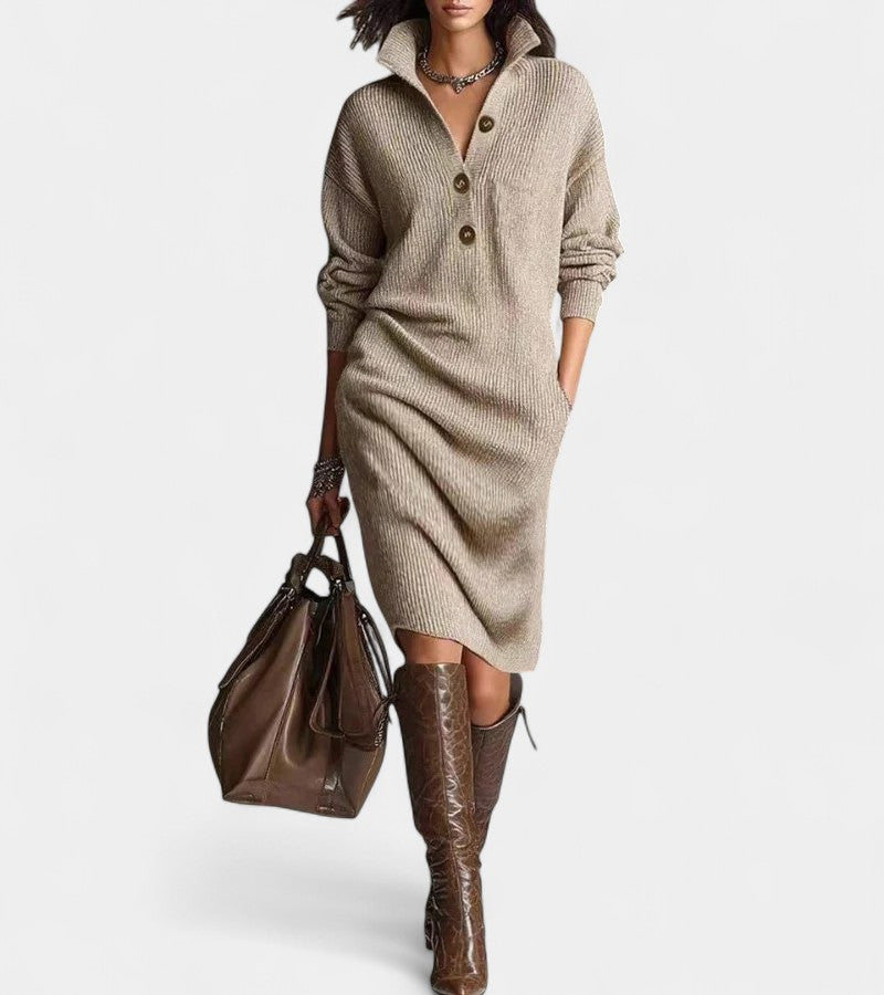 Carmen Vestido De Punto Cálido En Malla