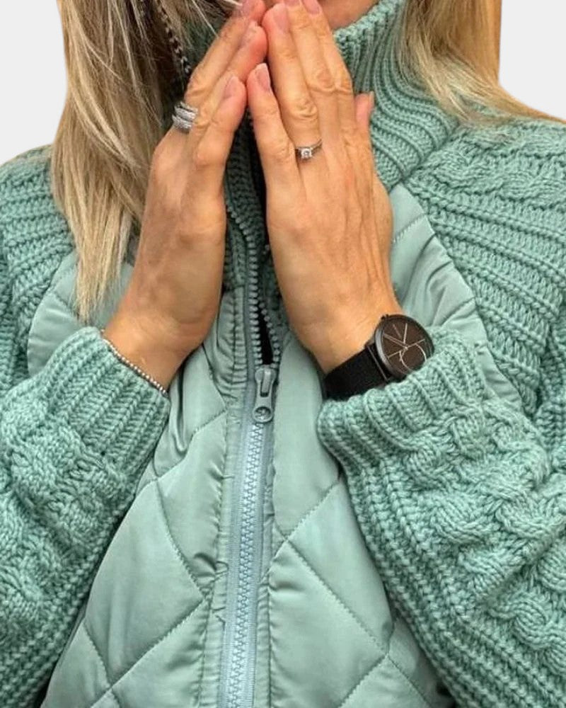 Victoria Chaqueta Casual de Polar Tejido