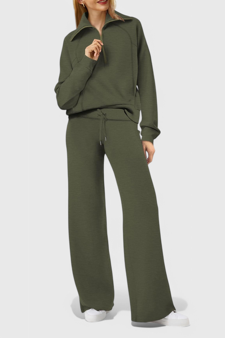 Berken Conjunto de Lounge de Dos Piezas de Manga Larga